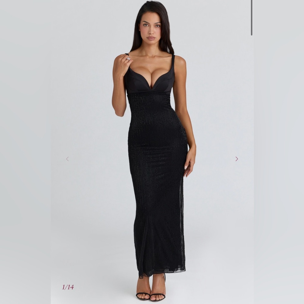 House of CB ARI
Black Hand Beaded Embellished Maxi Dress - Limited Edition